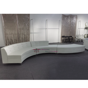 Wholesale Luxury Customizable event sofa curved White l shape sofa furniture lounge Sectional Sofa