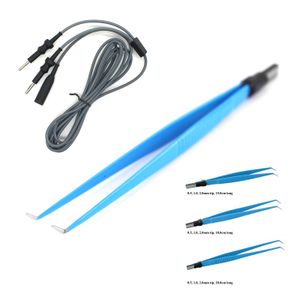 European Style Straight Angled Basis Neurosurgery Instruments 0.5/1.0/2.0/24.0cm Steel Bipolar Forceps Electric Power Angled Tip