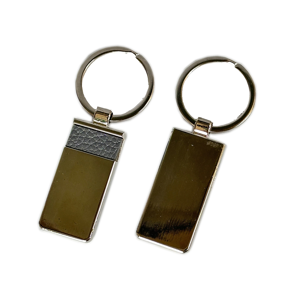 Souvenir Gift Custom Blank Keyring Fashion Portable Leather Metal Keychain in Bulk