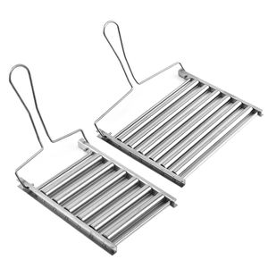 Grilling Basket Hotdog Roller Grill Hot Dog Roller Rack Barbecue Tools,Camping BBQ Rack Sausage Grill Accessories