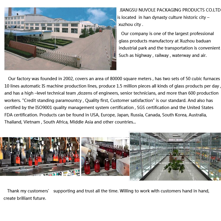 Jiangsu Nuvole Glass Products Co., Ltd. perfume bottles