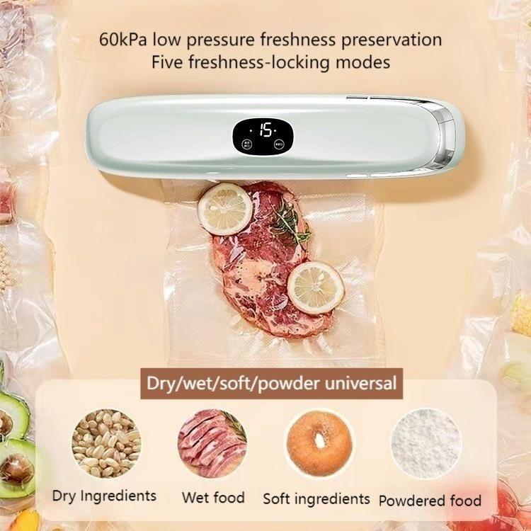 Food Preservation Automatic Sealing Food Storage hand held vacuum sealer Machine with Liquid Crystal Display
