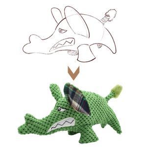 Pet Plush Squeaky Toys Resistant Chew Elephant Stuffed Animal Dog Toy for Sustainable Play