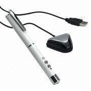 Laser Pointer with Unique Blue LED Indicator, Adopts Infrared Technology and no Driver Required