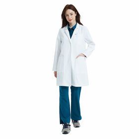 Custom High Quality Breathable Material Lab Coat Comfortable Hospital Cotton Scrubs Uniforms Lab Coat White