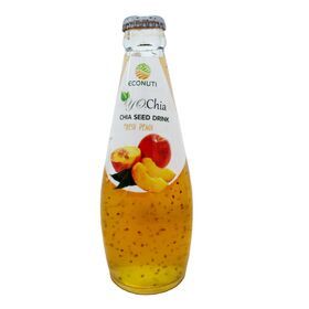 Chia Seed Drink Peach Flavor OEM Private Label Glass bottle 280ml made in Vietnam high quality