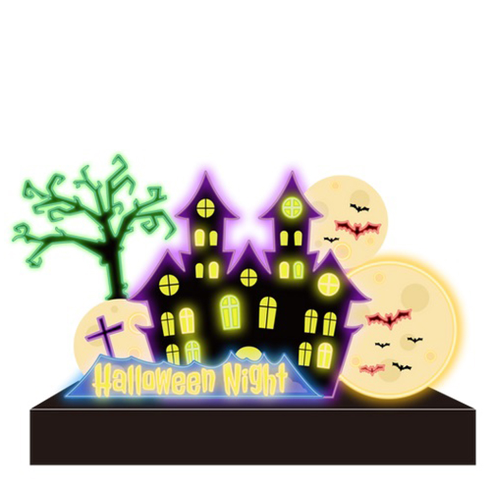 Bunc Floor Standing Digital Signage For Halloween Customized LED Luminous Words Billboard for Business