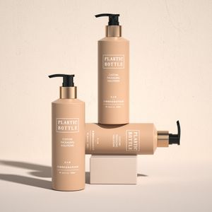 Wholesale 300ml Lotion Bottles Cosmetic Packaging Reusable Shampoo And Conditioner Bottles With Gold Pump