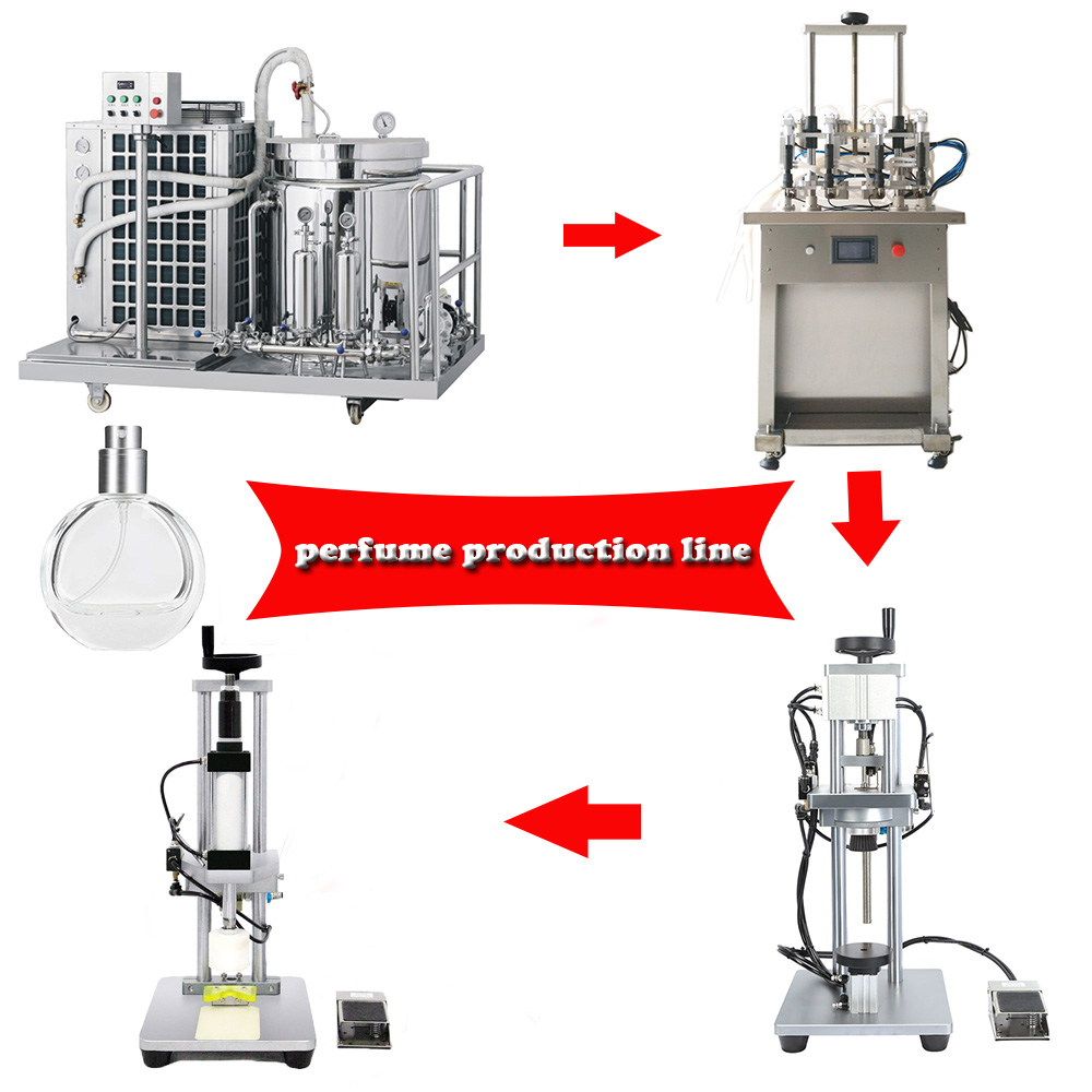 Direct Factory Vacuum Perfume Liquid Produce Line Perfume Glass Bottled Making Machine Line Perfume Filling Machine