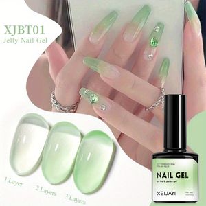 24 Colours Ice Translucent Summer Nail Gel Polish Nude Ice Pink Transparent UV Gel Nails Salon Supplier 01