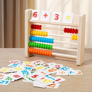 Five-stage calculating frame wooden abacus frame children's early education puzzle math arithmetic toy five-line counter