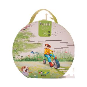 Educational Learning Toy four seasons Jigsaw puzzle series Jigsaws Brain Teaser Landscape Puzzle toy ROUND PUZZLE BOX