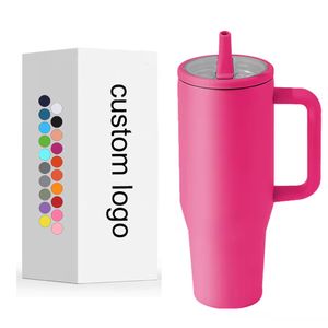 2024 Top Sell vendors 40 OZ Double Wall Stainless Steel Water Bottle Camping Tumbler Cups With Twisted Lid With Handle