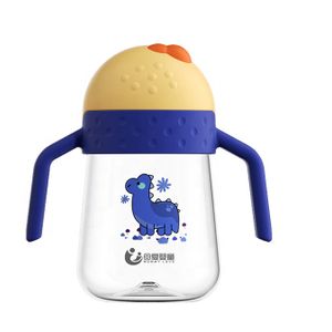 Hot Selling  60DN 300ML Baby training cup kids Water Bottle for Baby food grade  PP Cup Baby Sippy Cup with Straw