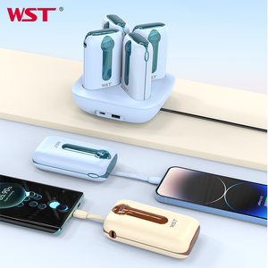 Ultra Slim Portable Charger Electronics Power Bank Manufacturer Mini 10000mah PD Quick Charge Dock Station Power Bank with Cable