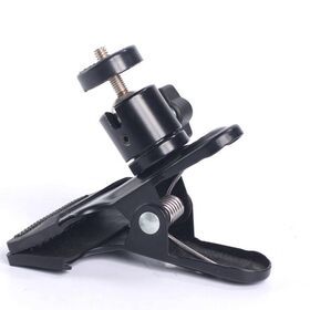 Multi-function spring Clamp with 360 swivel Mini Ball Head With Standard 1/4" Screw for Sport Camera, LED Lights, Flash