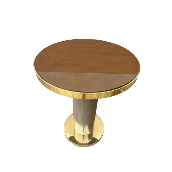 Round table top and legs metal body - Luxury furniture coffee table  gold stainless, glass top for living room