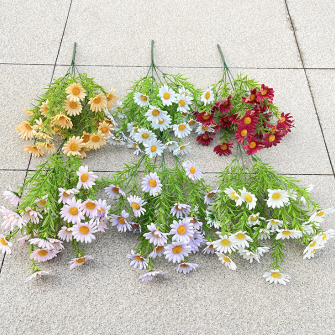 Qingdao Hengwei Flowery Crafts Co., Ltd. Wholesale artificial silk daisy flowers silk Gerbera flowers for wedding decor