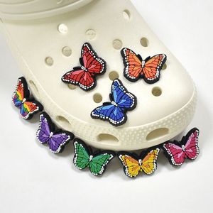 Butterfly Decorations Charms Fits For Shoes Bracelets Wristbands Clog Accessories PVC Rubber Shoe Charms Shoe Decorations