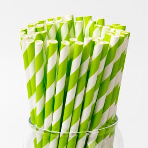 10000PCS Bulk Biodegradable Disposable Green Paper Drinking Straws for Wedding Decoration