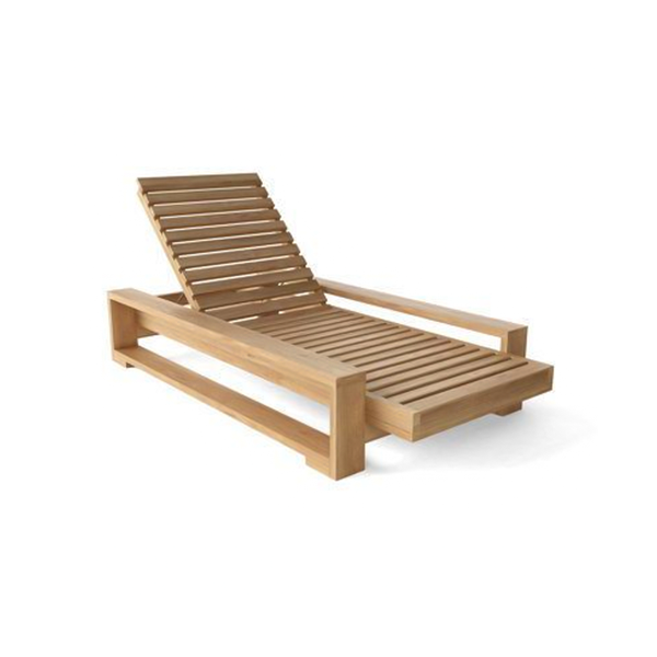 Giant teak sun lounger outdoor furniture for Maldives and Chennai resort Import from Indonesia