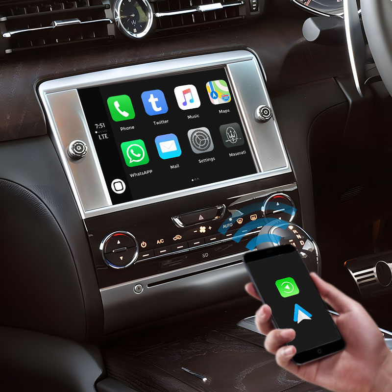 Guangzhou Roadpassion Electronics Technology Co., Ltd. Wireless Apple CarPlay Box Adapter Car Retrofit For Maserati Ghibli Quattroporte 2016 Wireless Android Auto Module Interface Kit