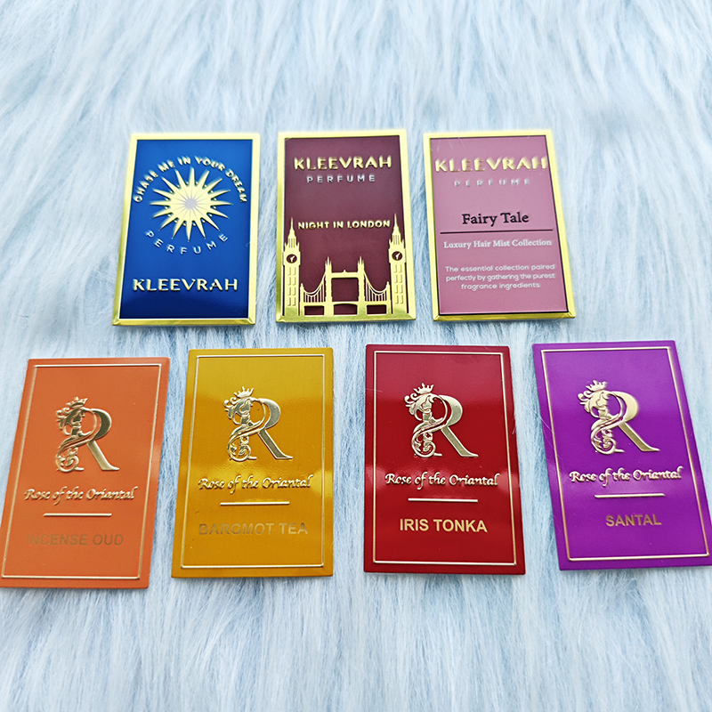 Mingguan (foshan) Label Sticker Manufacture Co., Ltd. Hot sale High quality customized private metal label Waterproof and rust proof for perfume bottles and candle jars