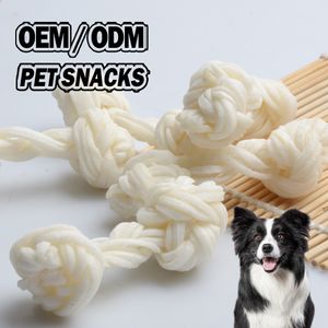 Own brand natural rawhide dog treats chewy healthy teeth easy to digest dog toys White Cowhide Tendons  Bone
