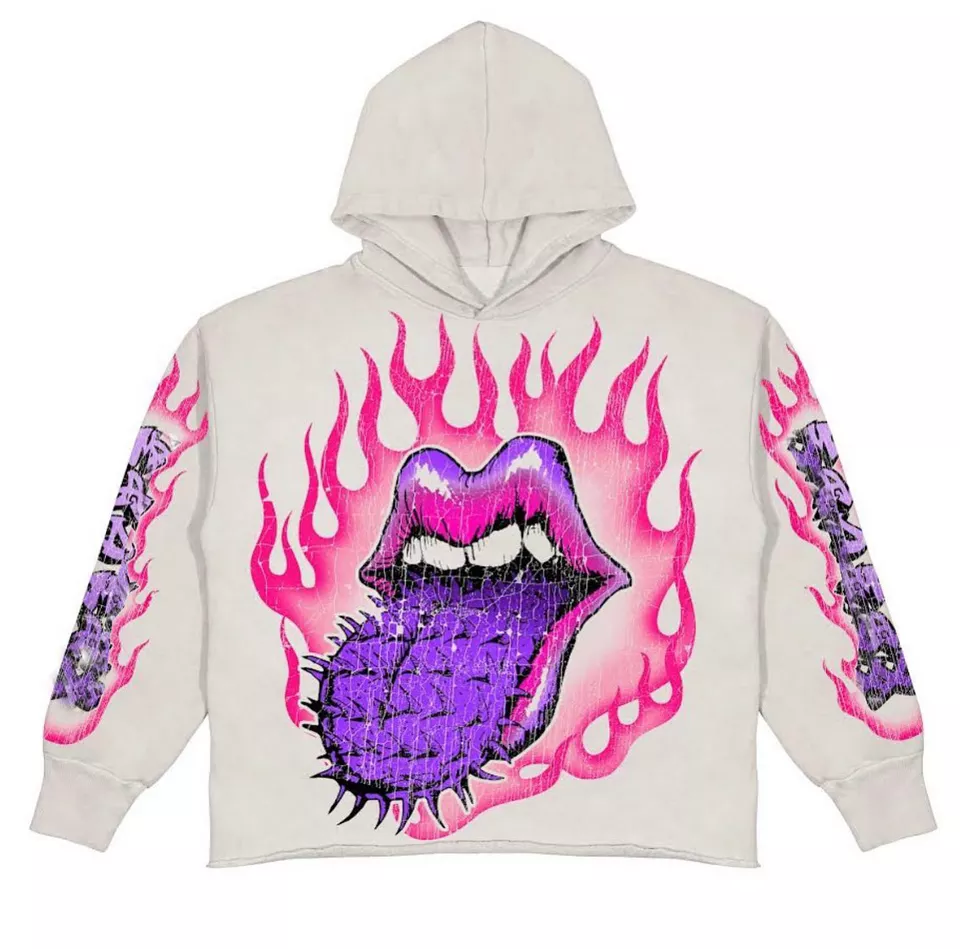 Dongguan Humen Xinhongxing Electrical Appliance Firm 2024 new popular custom retro crop hoodie custom cotton cut edge for men heavyweight stressed hoodie for men