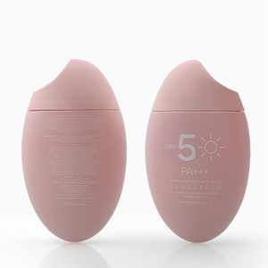 HDPE logo customized flat plastic  tube with screw top for sunscreen cream and face wash  SPF plastic cosmetic packaging