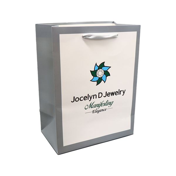 Custom Printed Your Own Logo Cardboard Packaging White Brown Black Kraft Gift Craft Shopping Paper Bag With Handles