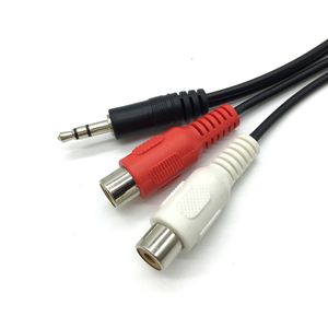3.5mm one divides into two audio cable 3.5 turns double Lotus head computer speaker connection cable 2RCA female audio cable