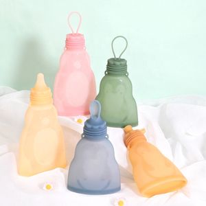 Multifunctional Squeeze Bag Storage For Toddlers Silicone Juice Baby Snack Container Reusable Food Feeding Pouches Bag