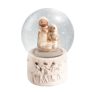 Pure Resin Holy Family Inside Snow Globe Religious Souvenir Gift Religious Decoration