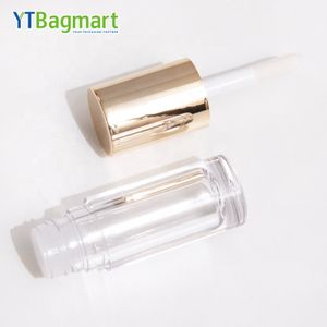 Eco Friendly Gold Color Lip Gloss Tubes Cosmetic Container With Big Brush Big Wand