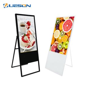 Indoor LCD advertising media player portable floor stand android digital signage