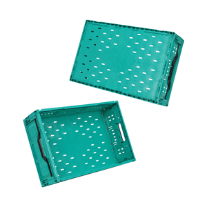 JOIN Commercial Plastic Folding Boxes Storage Stackable Moving Shipping Collapsible Turnover Vegetables and Fruit Foldable Crate