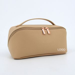 Custom Logo PU leather Makeup Organizer Bags Large Capacity Travel Cosmetic Bag Make Up Pouch Cosmetic Bag