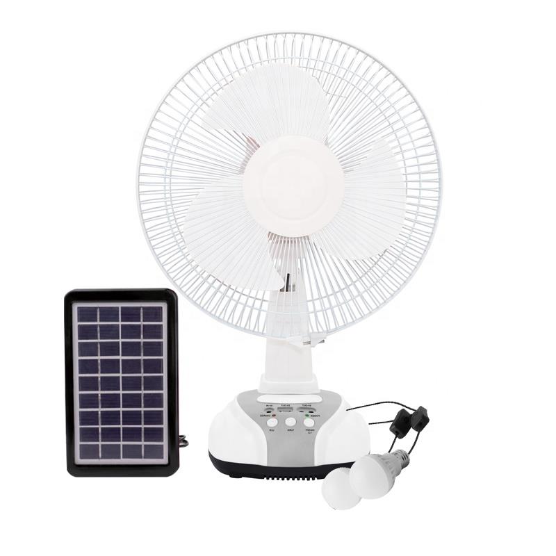 Made in YIDE 12 Inch Rechargeable Emergency Table Fan Plastic charger AC Oscillating OEM