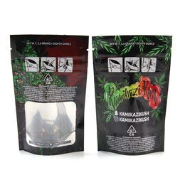 Custom printed resealable ziplock stand up pouch plastic packaging pouch with window