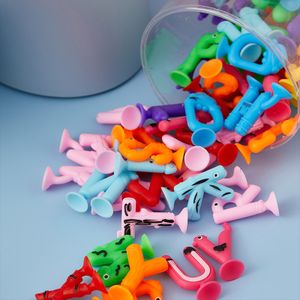 Cute Suction Cup Building Toy Kit Compatible with Baby's Capsule Construction Set for Developing Construction Skills