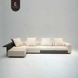 Italian Luxury Design Living Room Furniture Villa 4 Seater Sectional Couch Modernos Indoor Leather Velvet Corner Sofa Set