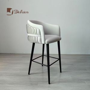 Factory Price Home Furniture Customized Color PU Leather Bar Chair for Living Room Restaurant