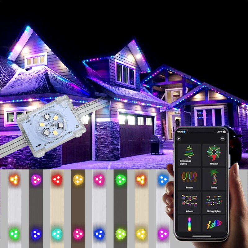 Outdoor Waterproof Greenhouse Decoration Projector Ip68 Rgbw 48v Permanent Led Light Pixel Light