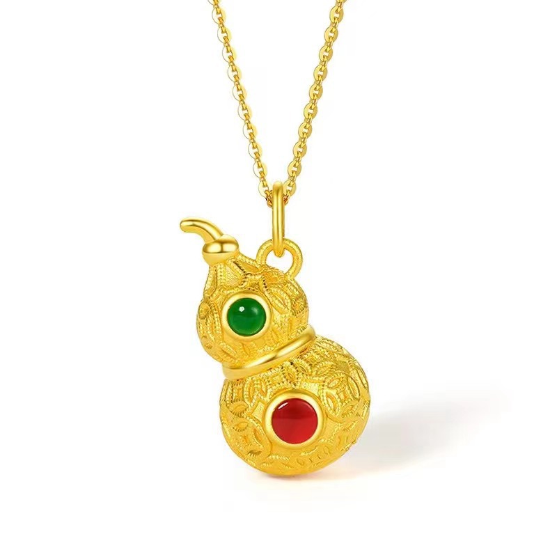 Luxury Fashion Real AU750 Pure 18K Gold Necklace Women Ladies Female Bridal Engagement Wedding Fine Jewelry