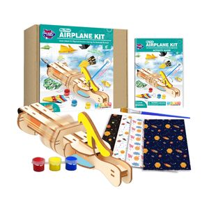 New arrival  Wooden assembled slingshot model Kits DIY 3D Wooden Airplane Kit Science Engineering Toy for Kids Engineering set
