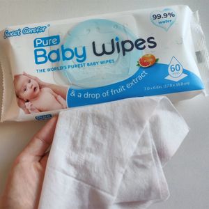 Water Wet Wipes Sweet Carefor Baby Wipes Water Wipe for Baby Cleaning 99.9% Water butt washing