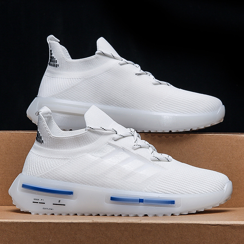 Yiwu Tengyu Shoe Factory 2024 New Arrival Summer Breathable Fly Woven Running Chunky Sport Shoes Fitness Comfortable Walking Casual Sneakers For Man