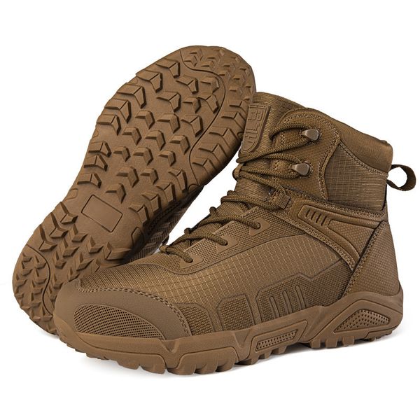 Custom Anti Slip Rubber Hiking Boot Unisex High-top Durable Thick Training Desert Combat Custom Hiking Boots