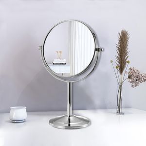 360 Degree Double Sided Bathroom Cosmetic Mirror 1X2X Hotel Fashion Professional Magnification Standing Table Mirrors Makeup